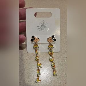 Disney Mickey Mouse Gold and Black Earrings